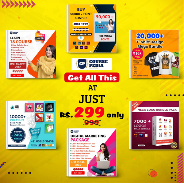 Digital marketing courses+ 1000+ Digital products to Bundle