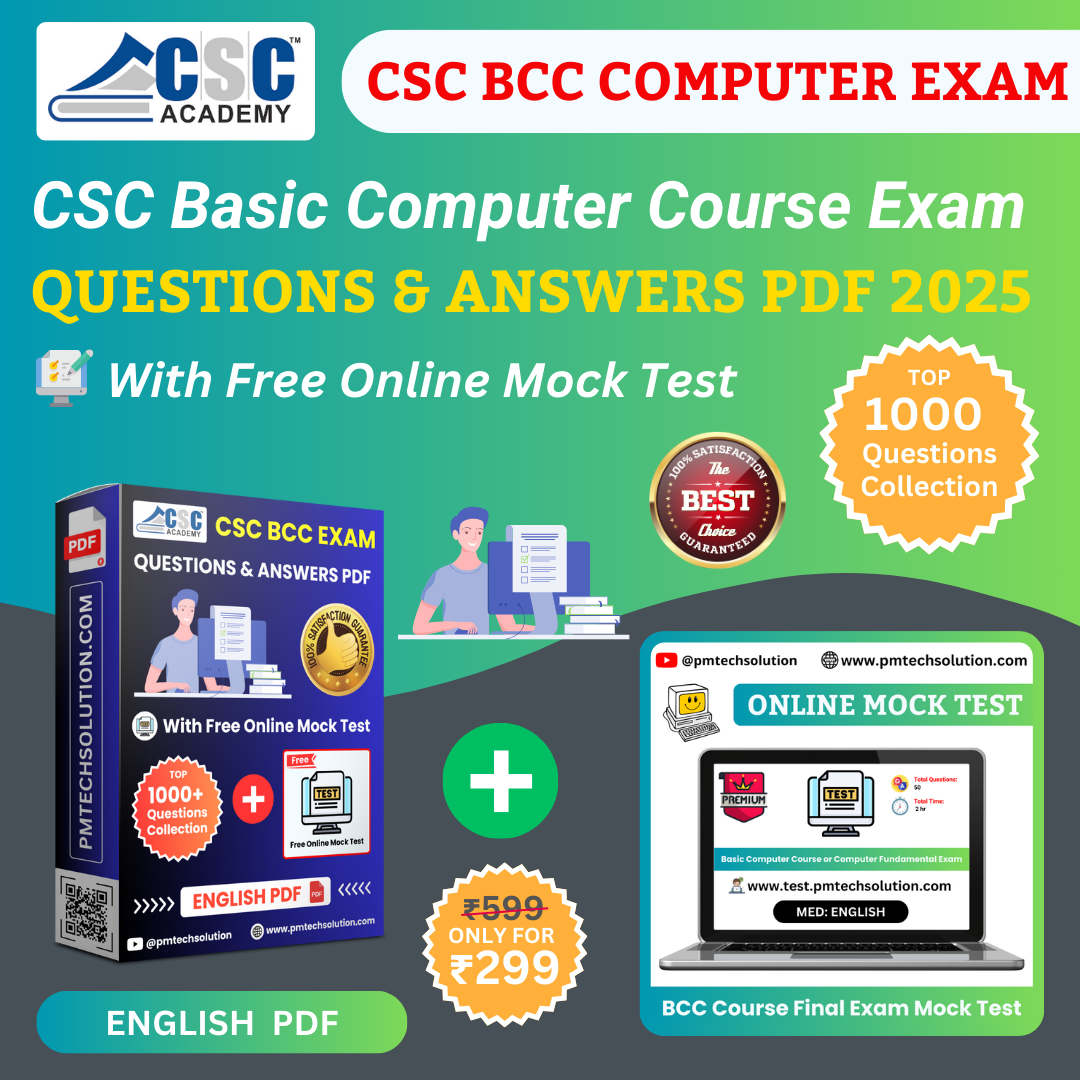 Top 1000 CSC BCC Exam Questions & Answers PDF [English]