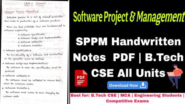 SPPM Handwritten Notes | Software Project & Management Notes PDF