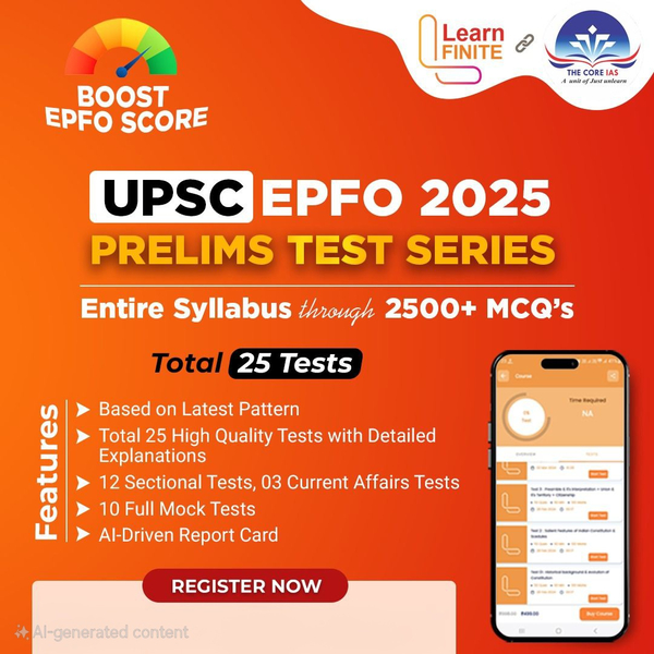 UPSC EPFO 2025 Test – Complete Syllabus Coverage with 2500+ MCQs