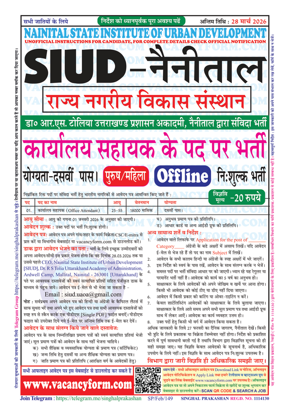 State Institute of Urban Development [SIUD], Nainital