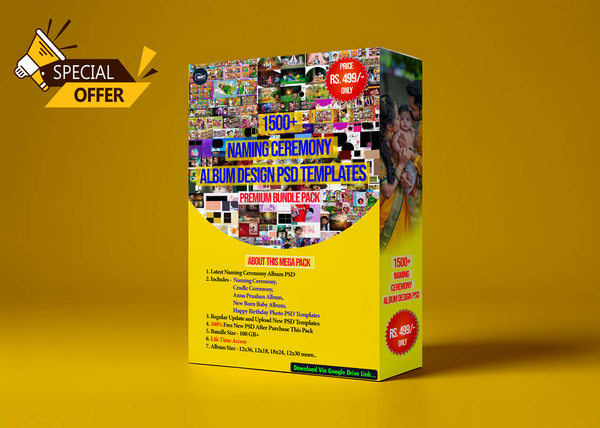 1500+ Naming Ceremony Album Design PSD Template Bundle PRO PACK