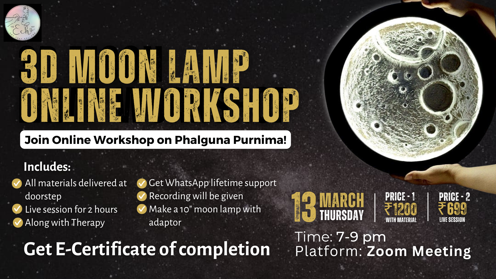 3D MOON LAMP ONLINE WORKSHOP
