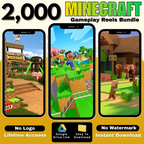 2000+ Minecraft Gameplay Reels Bundle