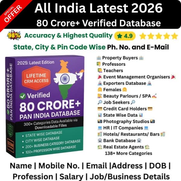 All India Latest 2025 90cr+ Verified Database