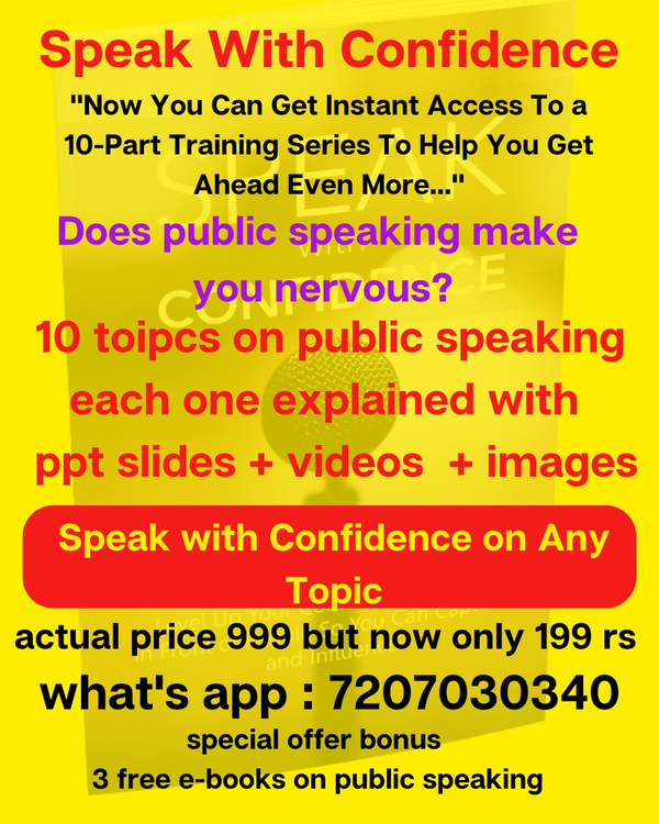 Speak With Confidence & PUBLIC SPEAKING MASTER COURSE
