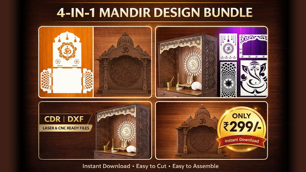 4-in-1 Mandir Design Bundle.
