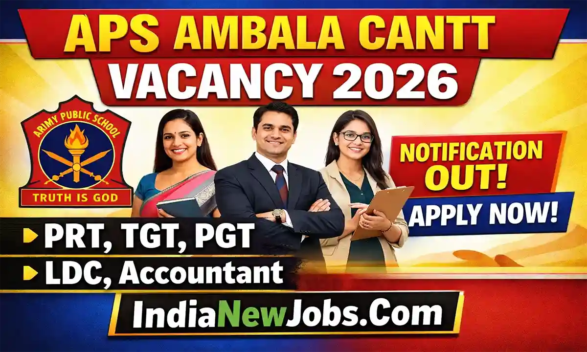 APS Ambala Cantt Vacancy 2026 Accountant Post Application Form