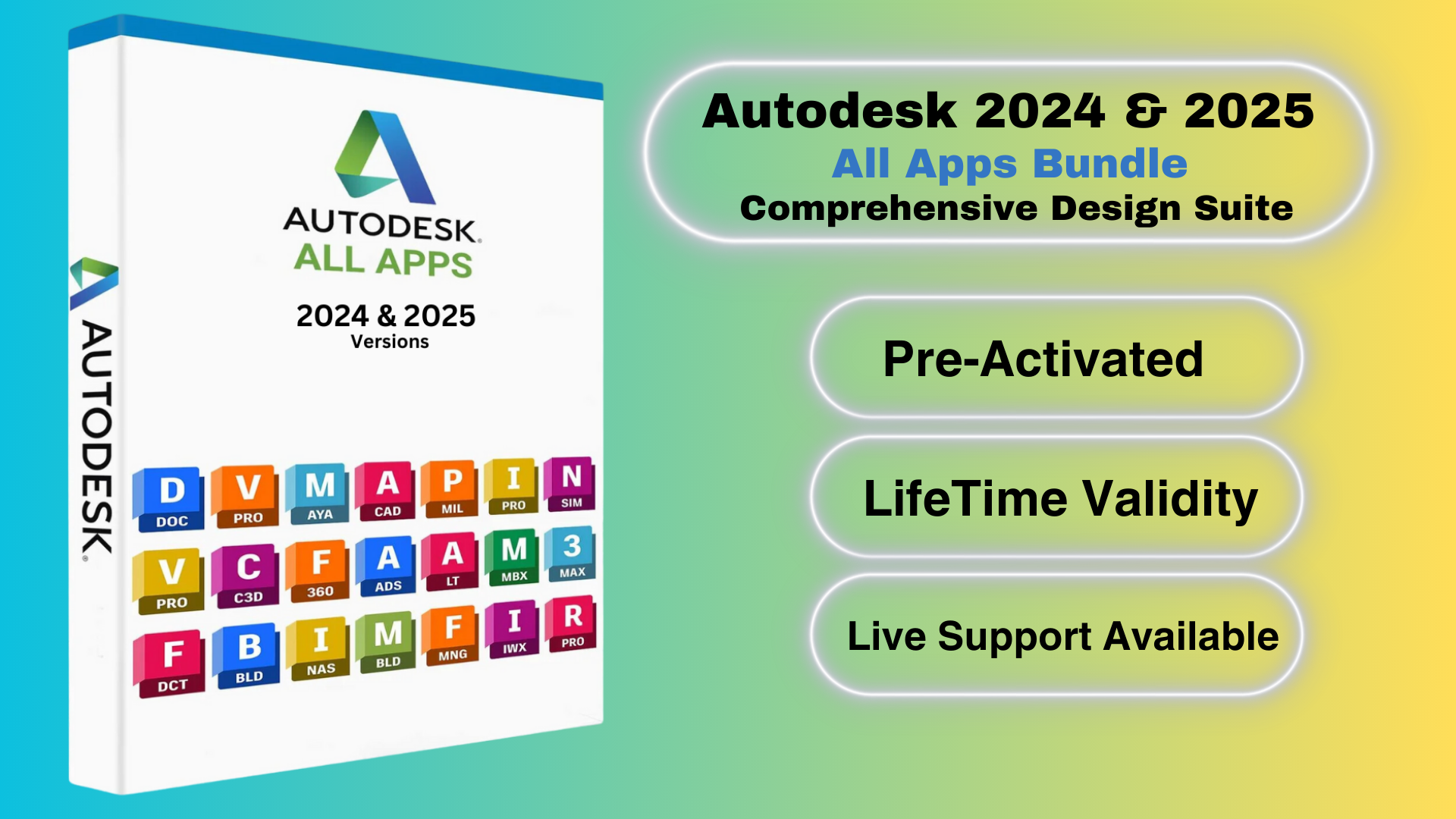 Autodesk 2024 & 2025 | All Apps Bundle | Comprehensive Design Suite
