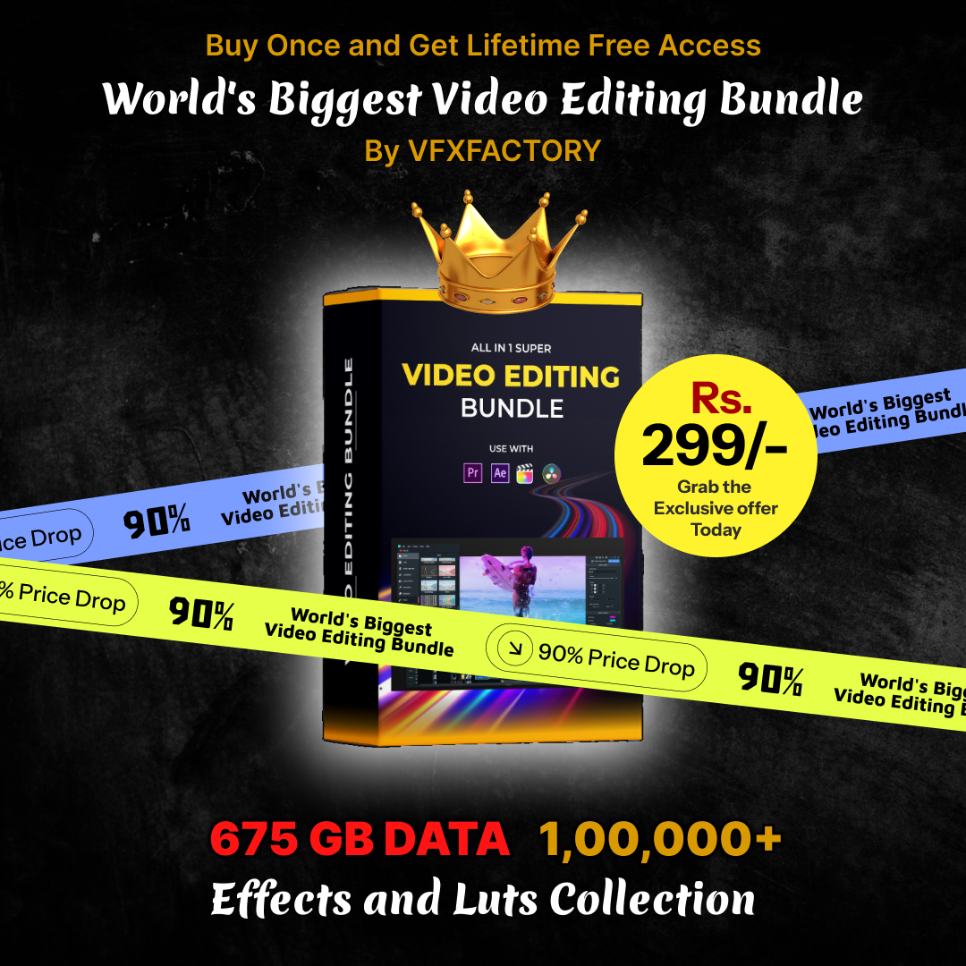 Worlds Biggest Video Editing Bundle : 50,000+ LUTS with 10,000+ Transitions