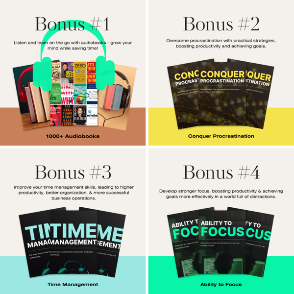 1700+ eBooks & 1000+ Audio Books (Bonus) for Self-Growth & Success (Sale)