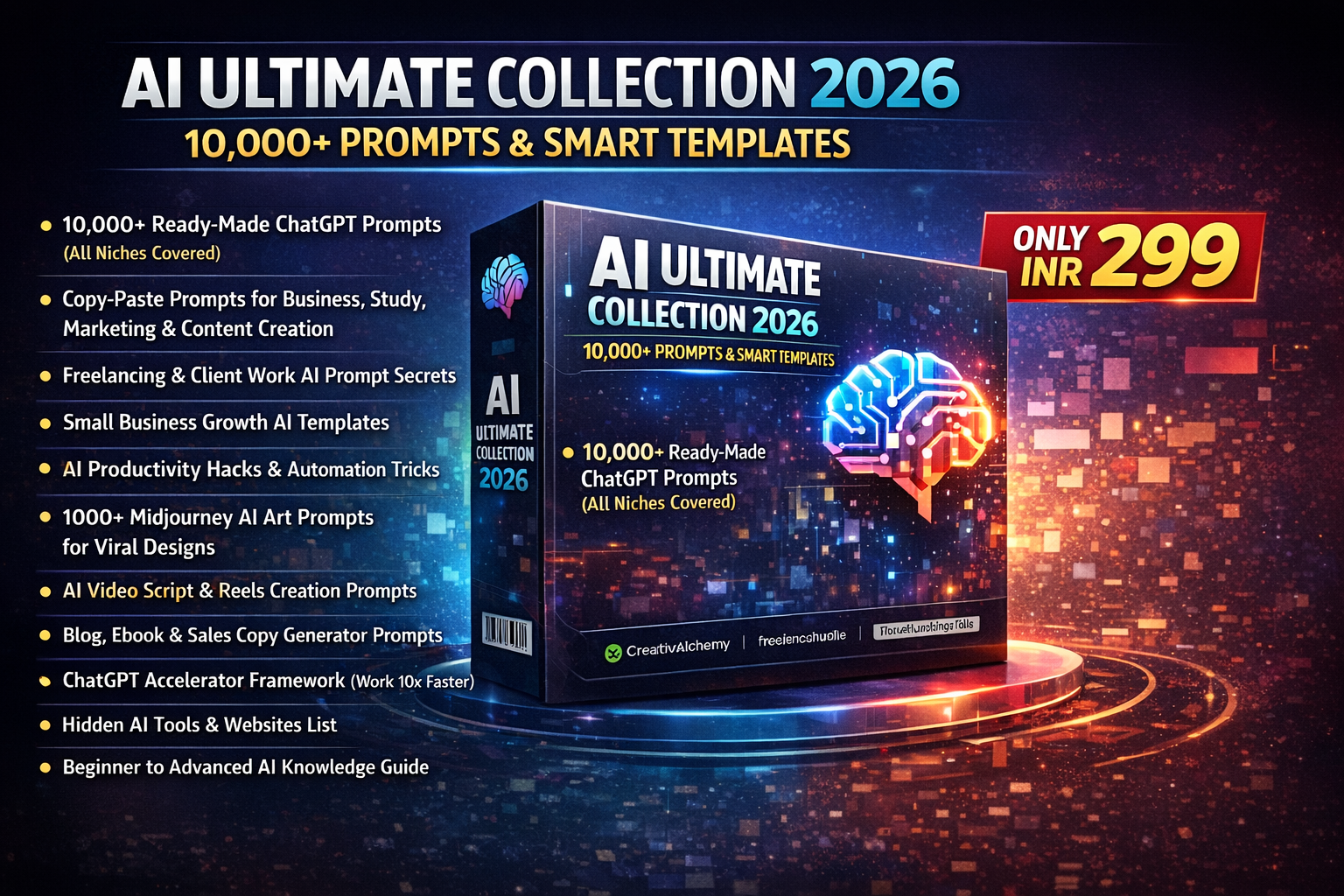 AI Ultimate Collection 2026 – 10,000+ Prompts & Smart Templates