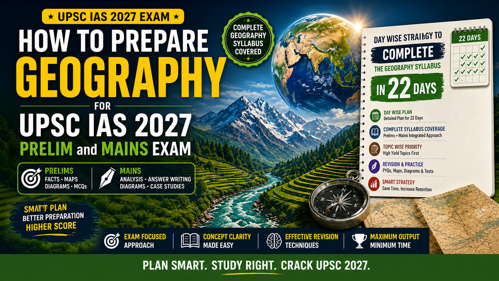 How to Prepare Geography for UPSC IAS 2027 Prelim and Mains Exam