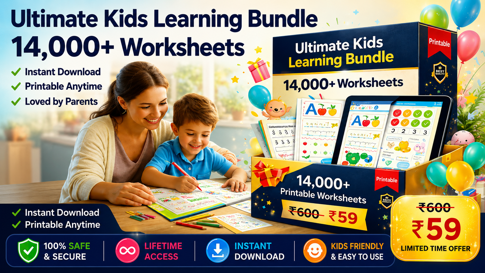 14,000 Printable Worksheets For Children's