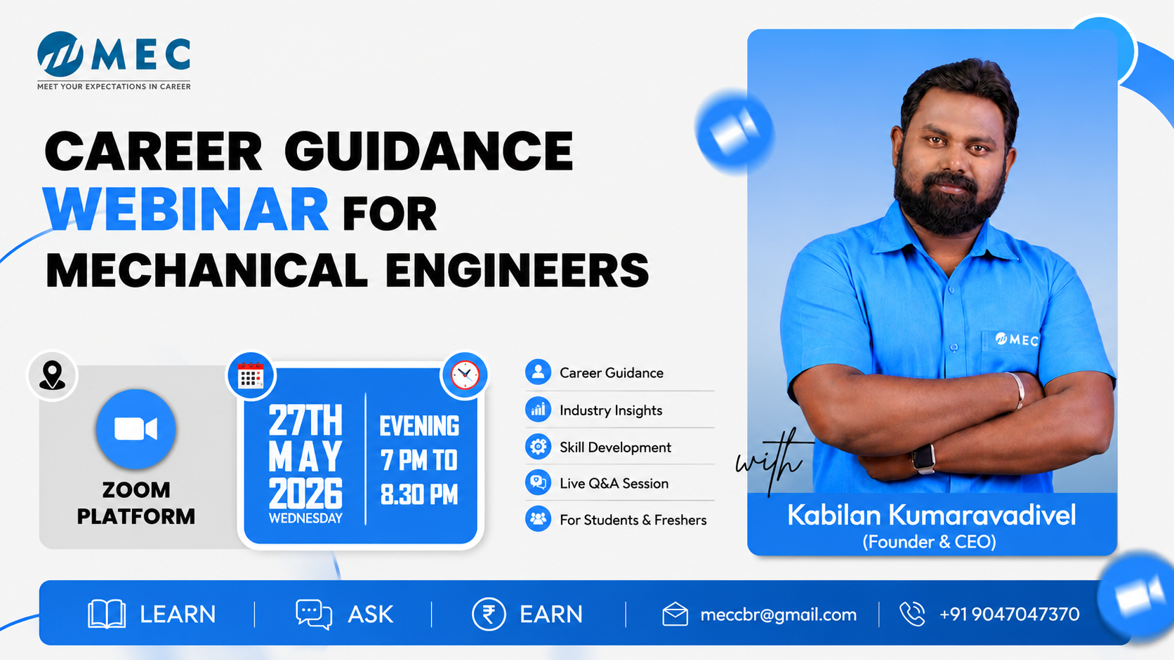 CAREER GUIDANCE WEBINAR FOR MECHANICAL ENGINEERS