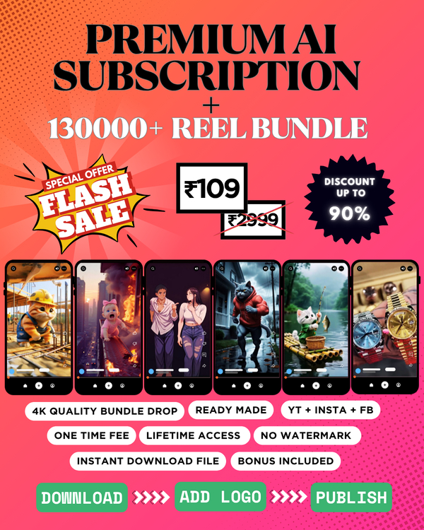 Mega Reels Bundle Pack + Telegram Subscription with life time access