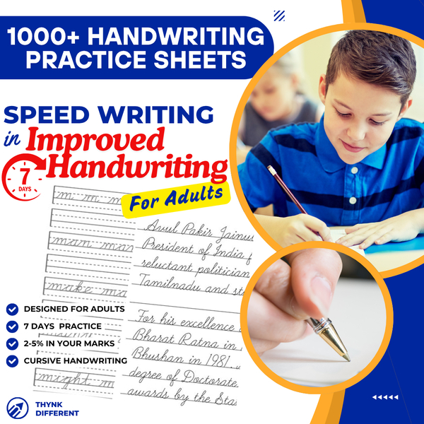 Improve your English Handwriting with 1000+ Practice Sheets