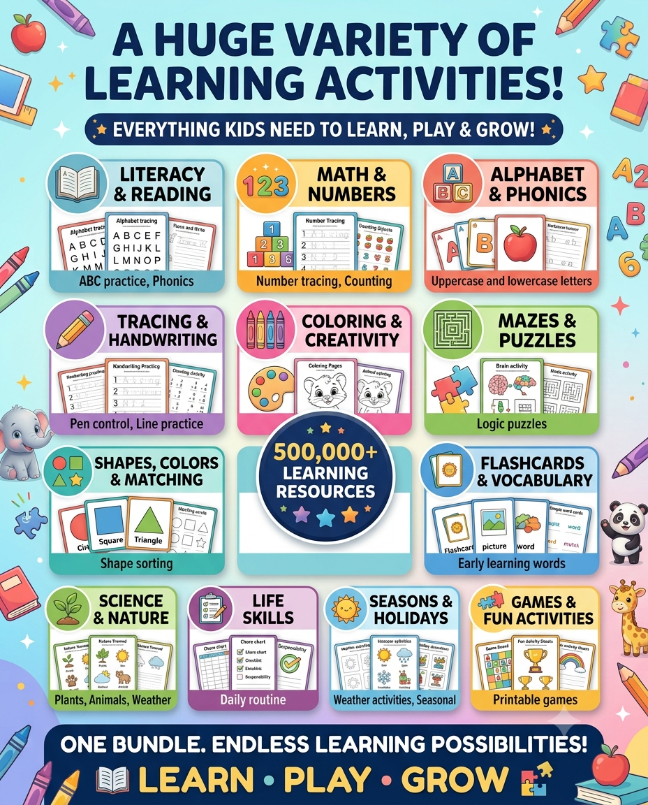 Kids Educational Worksheets