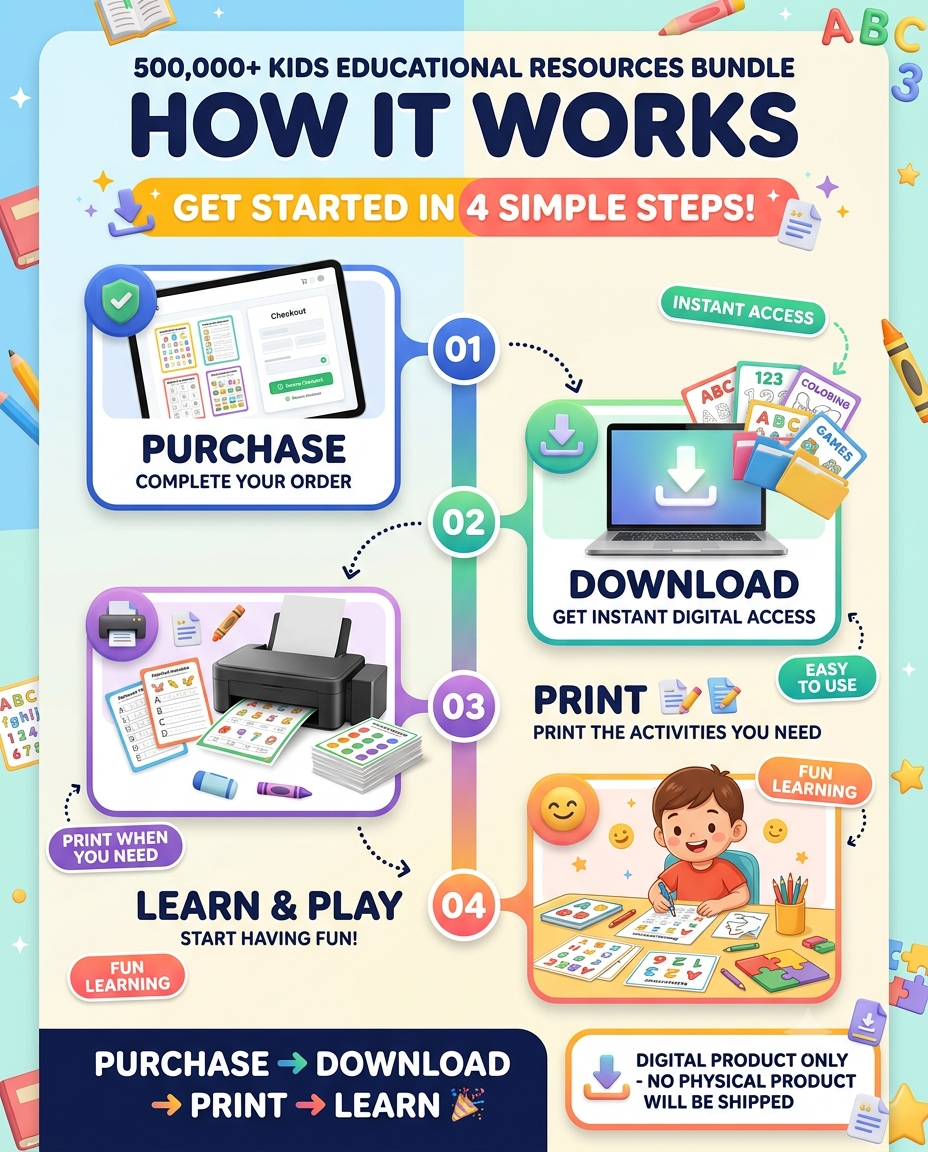 Kids Printable Learning Bundle