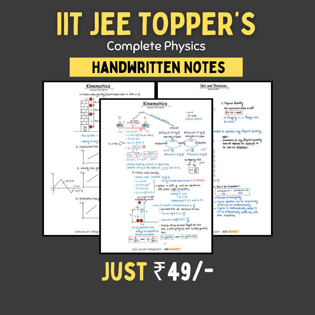 IIT JEE Topper's Notes