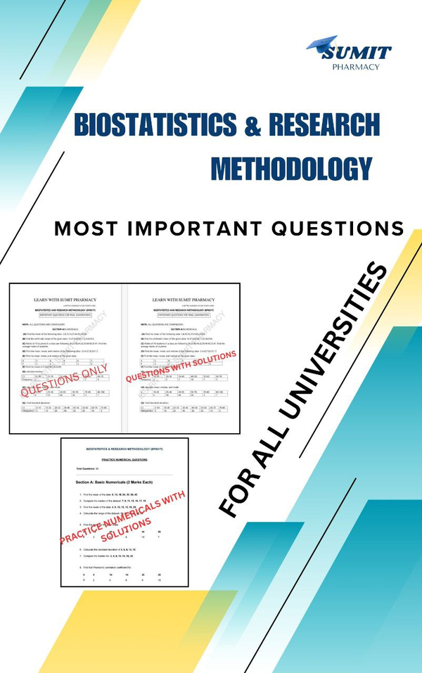BIOSTATISTICS AND RESEARCH METHODOLOGY MOST IMPORTANT Questions