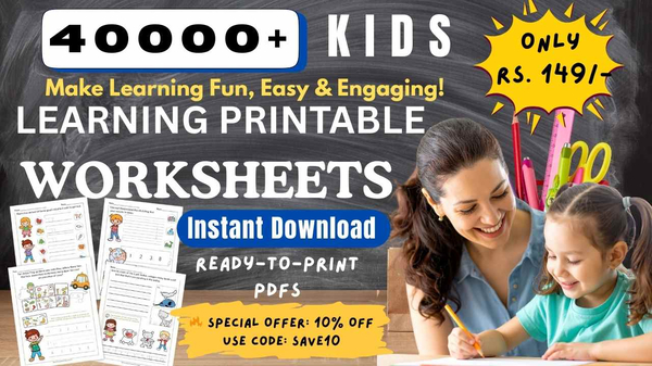 ⭐ 40,000+ Printable Worksheets to Boost Child’s Learning | Today Offer Only