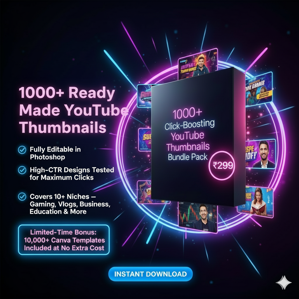 1000+ YouTube Thumbnails Bundle