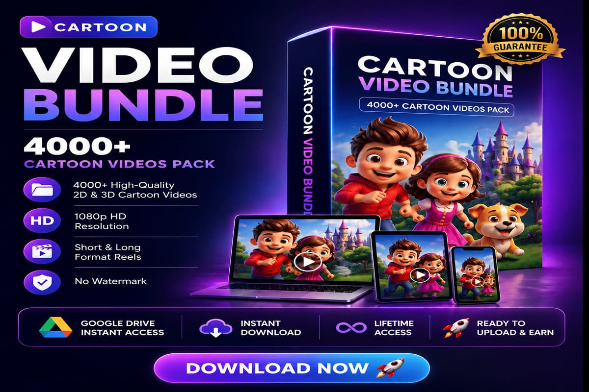 4000+ Cartoon Videos Bundle
