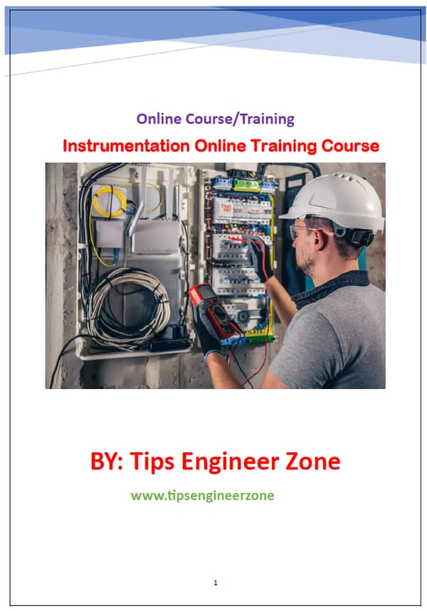 Instrumentation Course Overview Instrumentation Engineering Online Course