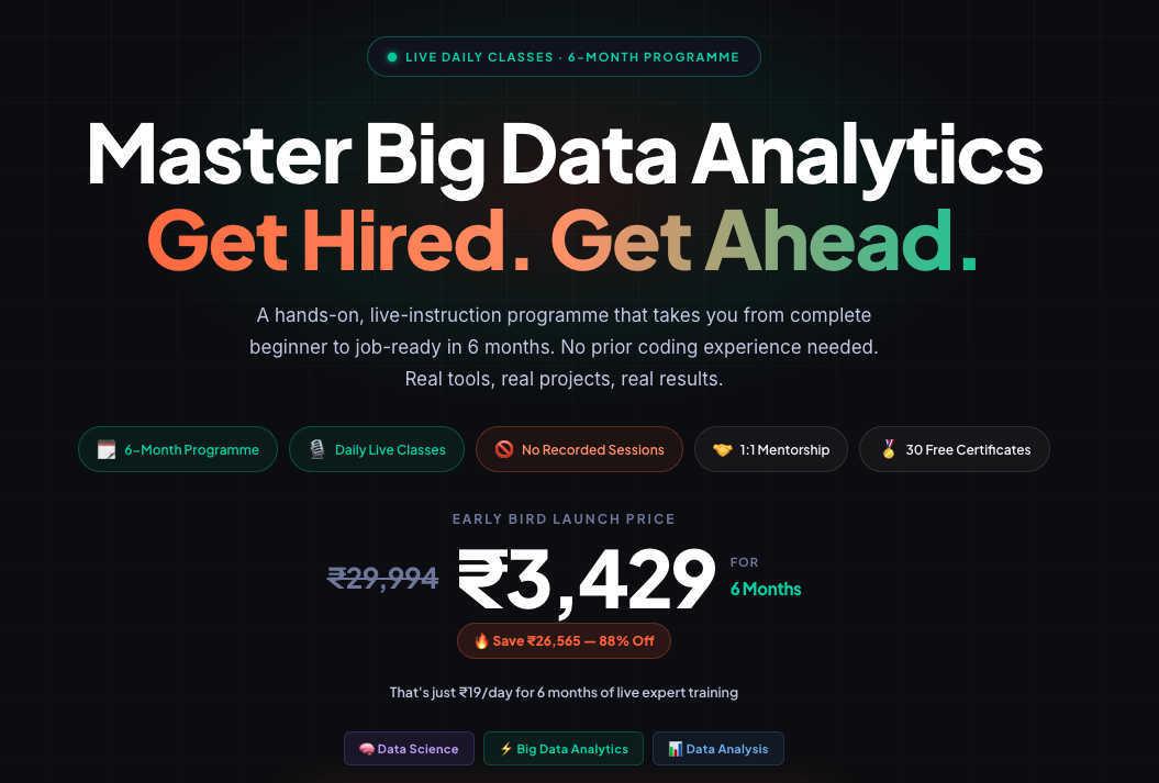 Big Data Analytics Program (Live Training)