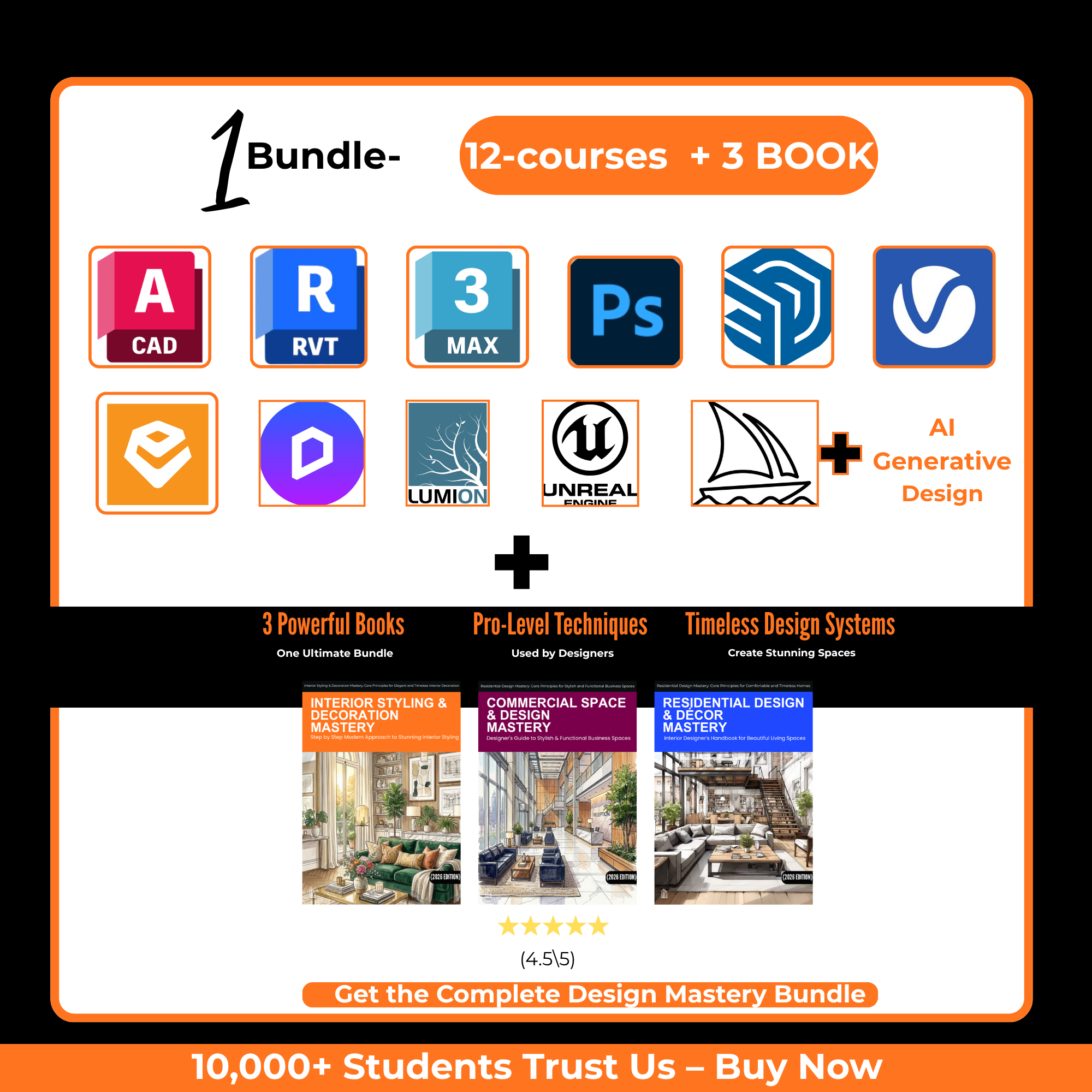 12 IN 1 INTERIOR DESIGNING COURSE + INTERIOR DESIGN BUNDLE
