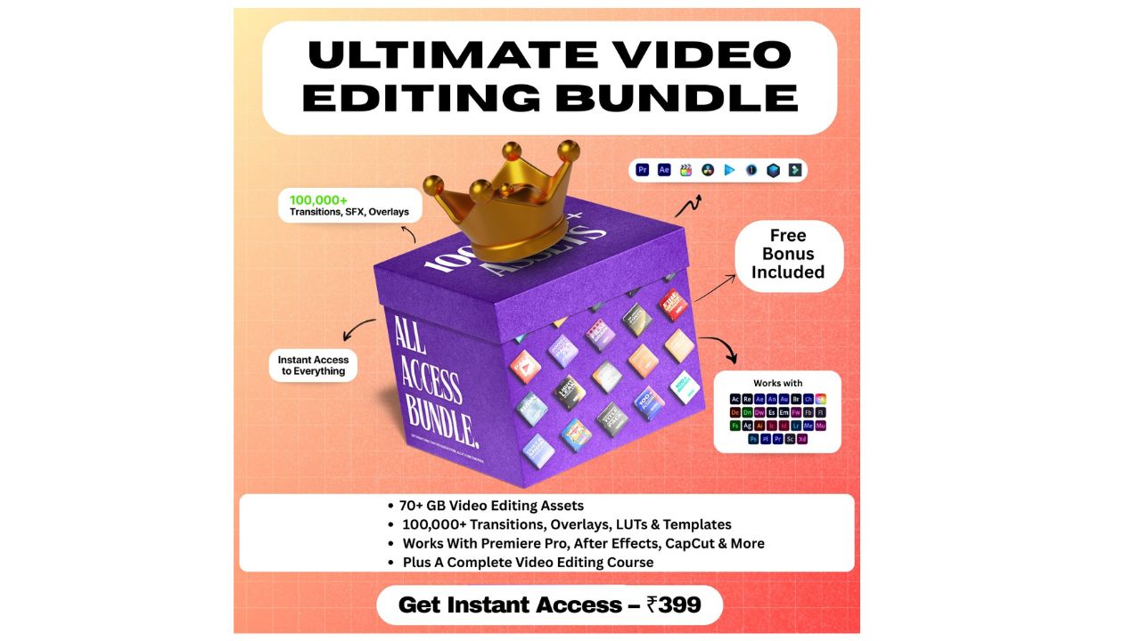 Get Instant Access to the Ultimate Video Editing Bundle 🚀