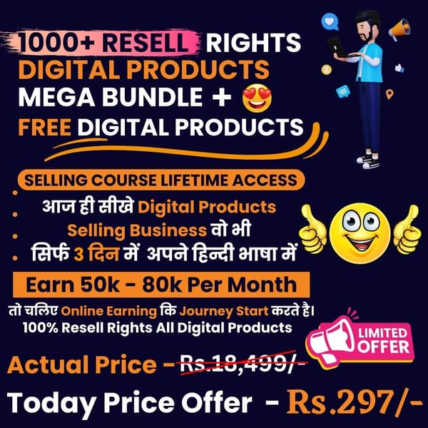 Digital marketing courses+ 1000+ Digital products to Bundle