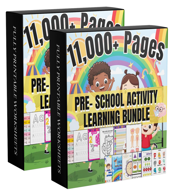 11,000+ Kids Preschool Activity & Learning Worksheet Bundle