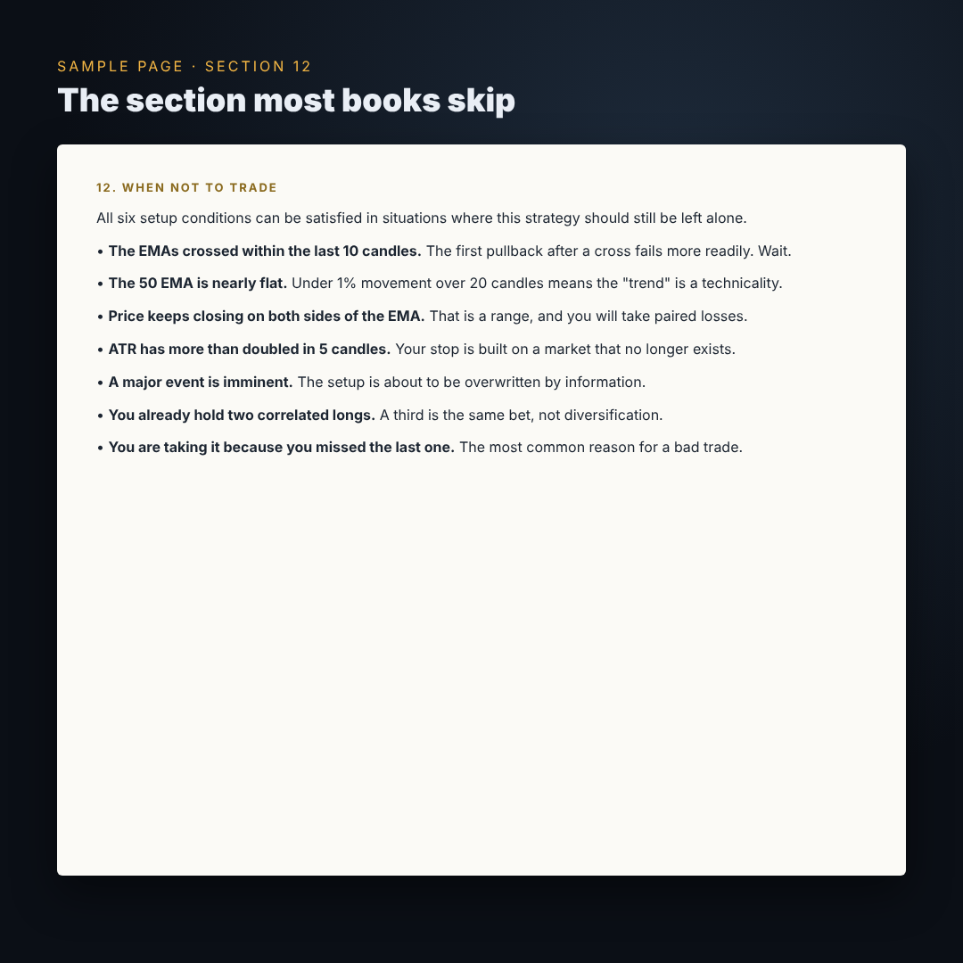Sample page: When not to trade